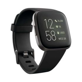 Fitbit Versa 2 Health & Fitness Smartwatch - Black/Carbon Aluminum