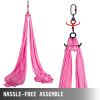 VEVOR Aerial Silk, 11yd 9.2ft Aerial Yoga Swing Set Yoga Hammock Kit - Antigravity Ceiling Hanging Yoga Sling - Carabiners, Daisy Chain, Inversion Swi