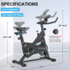 Fixed indoor bike level 5 adjustable sports bike home fitness bike 25 lb flywheel and 5 PJ silent belt IPAD stand + LCD display and hand pulse bodybui