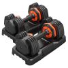 Adjustable Dumbbell Set 25LB Pairs Dumbbell 5 in 1 Free Dumbbell Weight Adjust with Anti-Slip Metal Handle, Ideal for Full-Body Home Gym Workouts