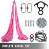 VEVOR Aerial Silk, 11yd 9.2ft Aerial Yoga Swing Set Yoga Hammock Kit - Antigravity Ceiling Hanging Yoga Sling - Carabiners, Daisy Chain, Inversion Swi