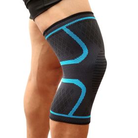 1PCS Fitness Running Cycling Knee Pad (Color: Blue, size: XXL)