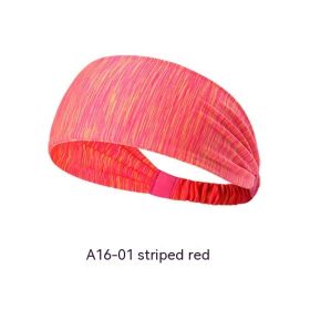 Quick-drying Antiperspirant Yoga Hair Band For Women (Option: Striped Red)